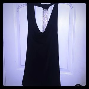 Black top with silver flex chain